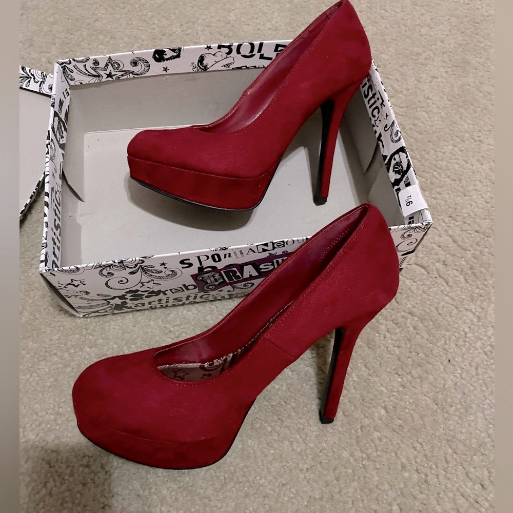 Red High Heel Pumps size 9.5